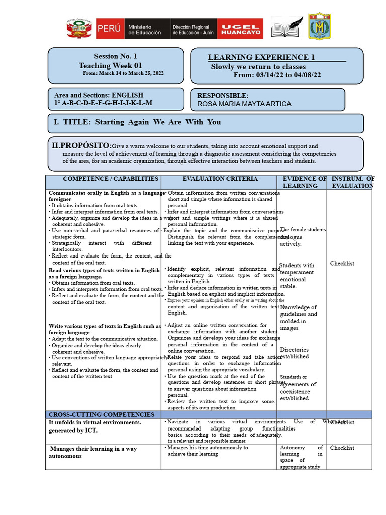 1st ENGLISH - SESSION 1 | PDF | Emotions | Stress (Biology)