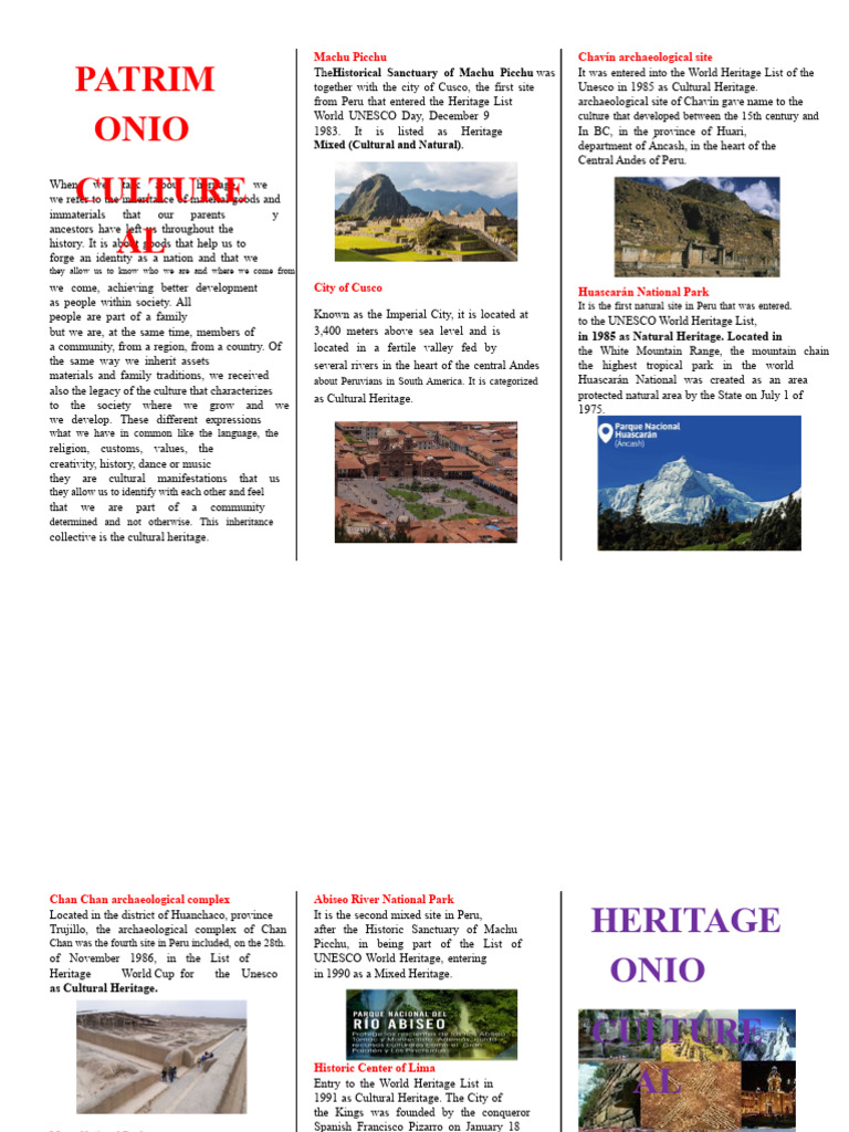 triptych cultural heritage Peru | PDF | Peru