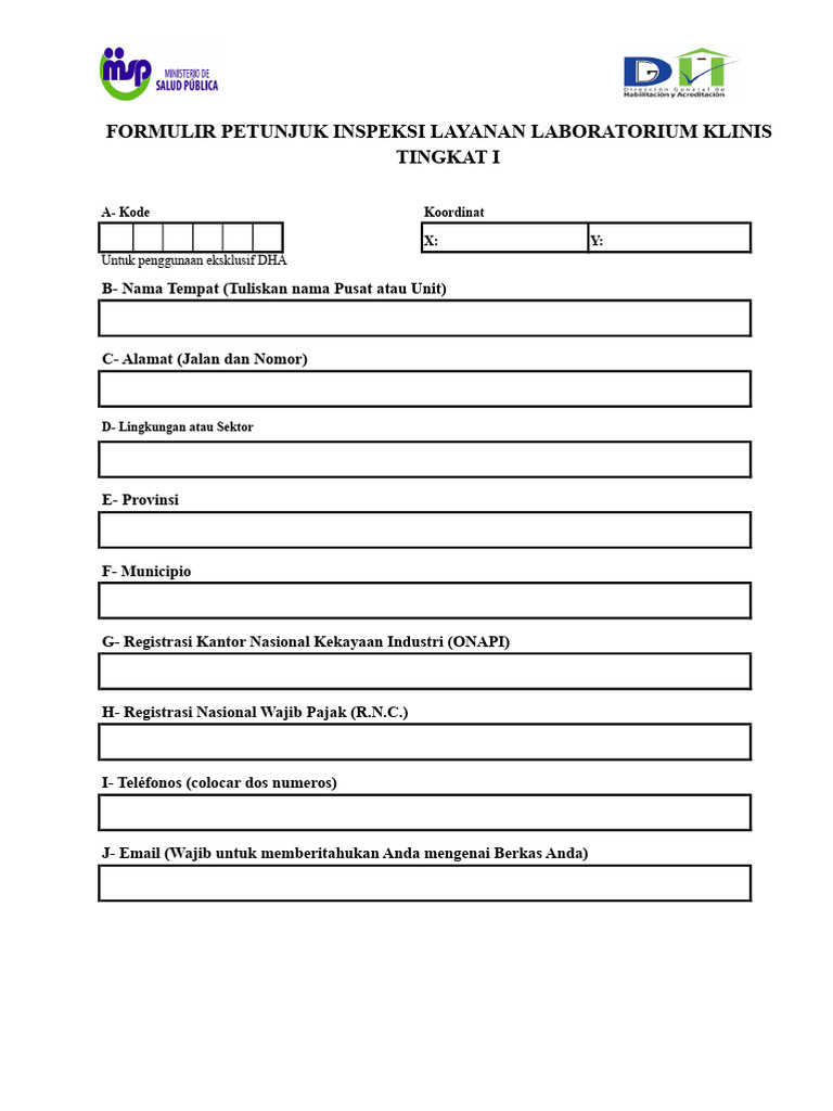 Formulir Inspeksi Laboratorium Klinis | PDF