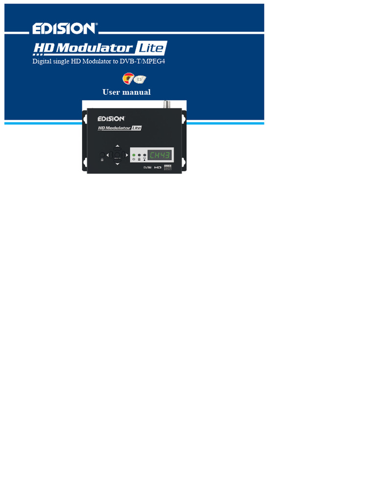 HD Digital Modulator User Manual | PDF | Hdmi | Usb
