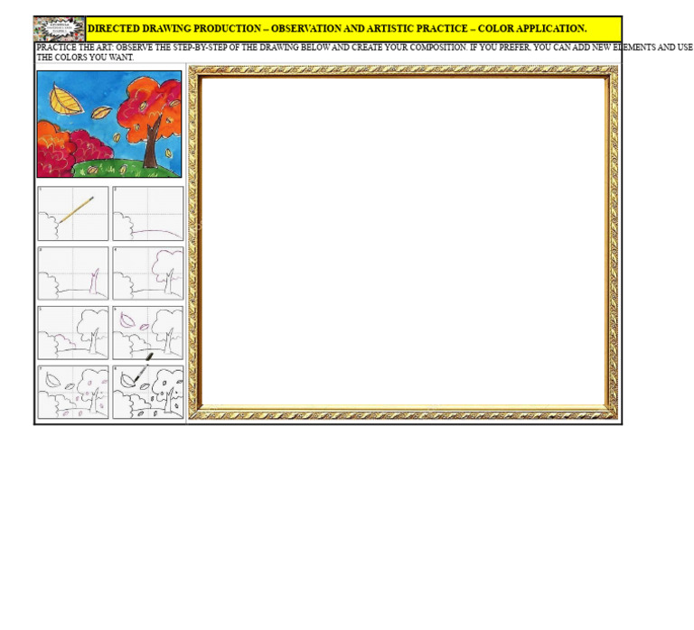 Directed Drawing Exercise and Application of Color | PDF