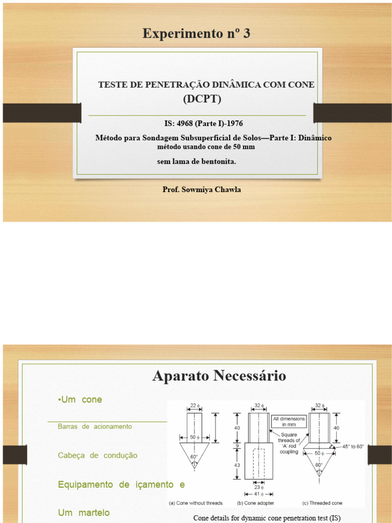 Teste de Penetração Dinâmica com Cone | PDF | Solo