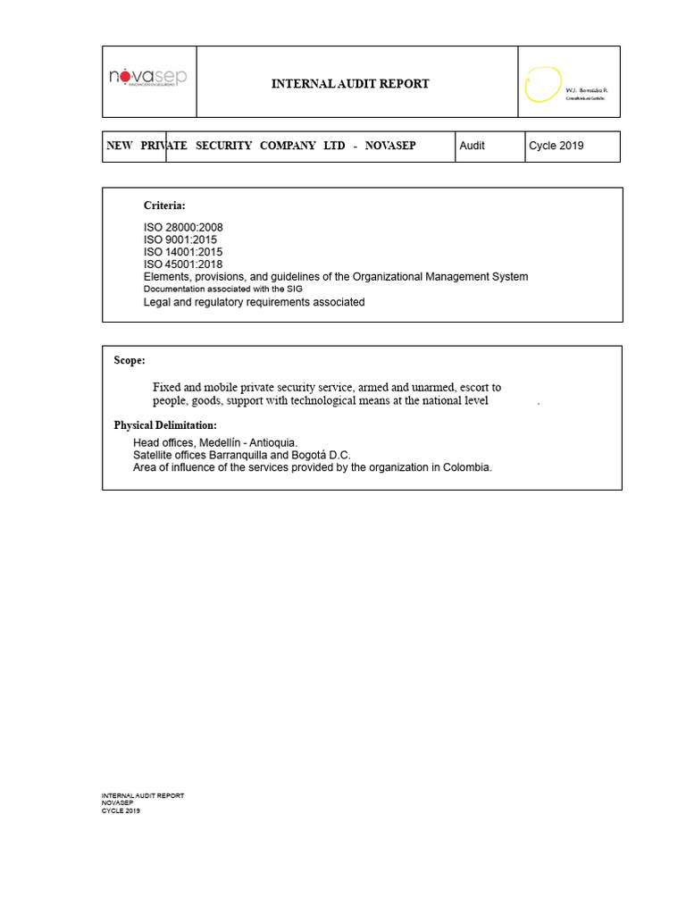 Internal Audit Report | PDF | Risk | Audit