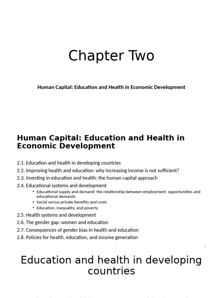 2c - Education, Health and Development | PDF | Poverty | Poverty ...