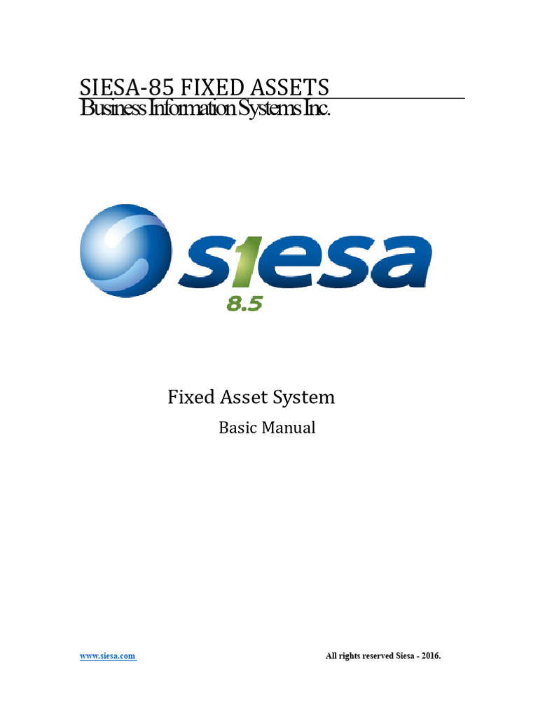 Fixed Asset System User Manual | PDF | Depreciation | Expense