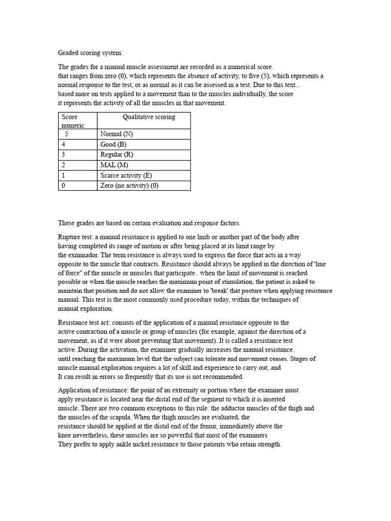 Graded Scoring System | PDF | Force