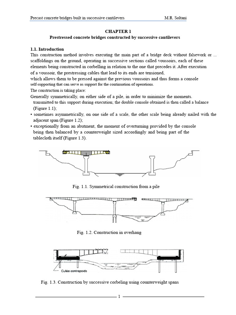 Successive Cantilever Concrete Bridges | PDF | Concrete | Prestressed ...