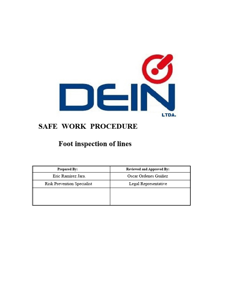 Pedestrian Line Inspection Safety Procedure | PDF | Personal Protective ...