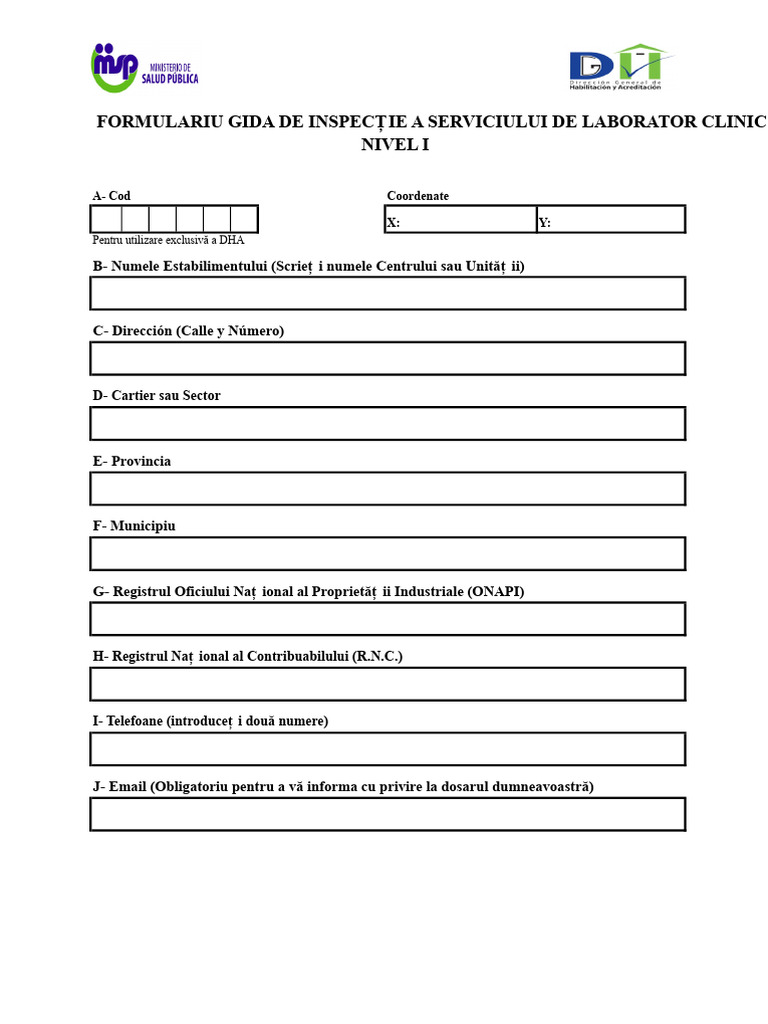 82.-Formular - Ghid de Inspecție A Serviciului de Laborator Clinic ...