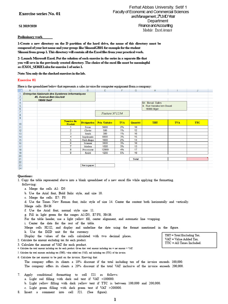 Excel Exercises for Finance Students | PDF | Microsoft Excel | Spreadsheet