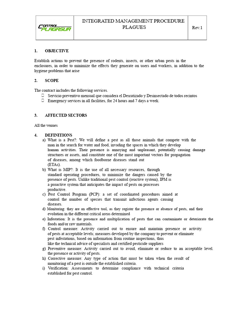 Integrated Pest Management Procedures | PDF | Pest Control | Pest ...