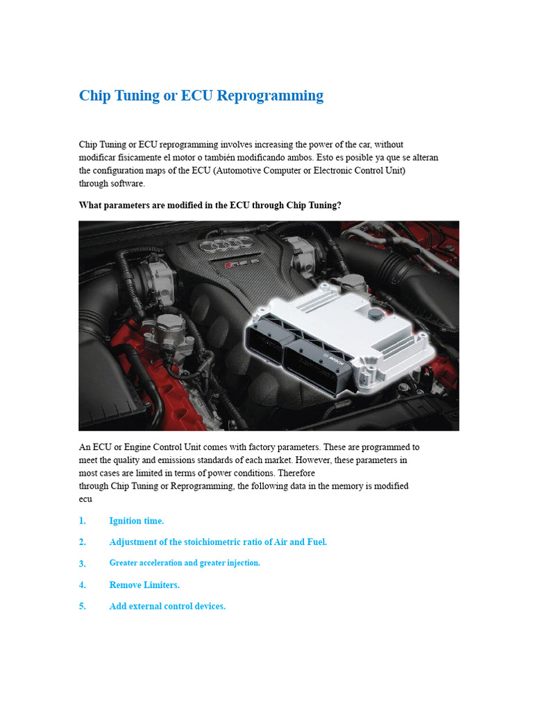 ECU Reprogramming for Enhanced Car Performance | PDF | Engines | Propulsion