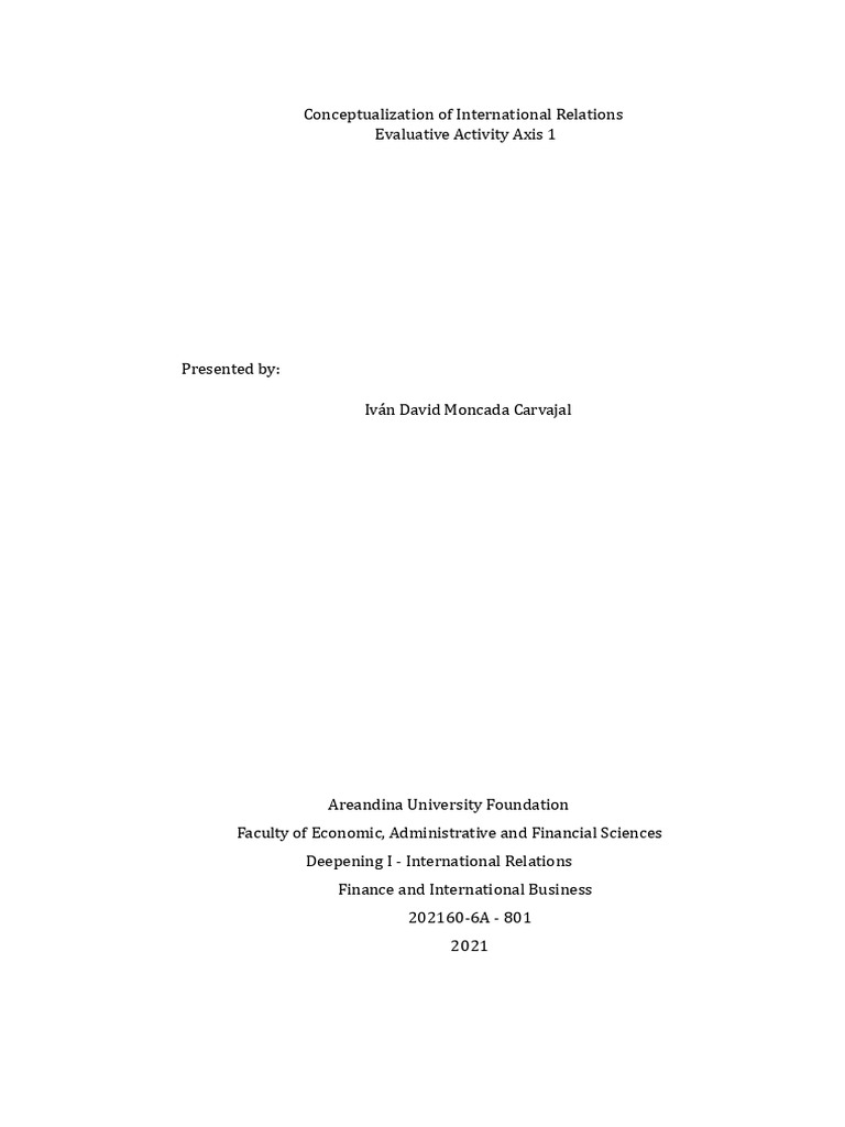 Understanding International Relations Concepts | PDF | Trade Agreements ...