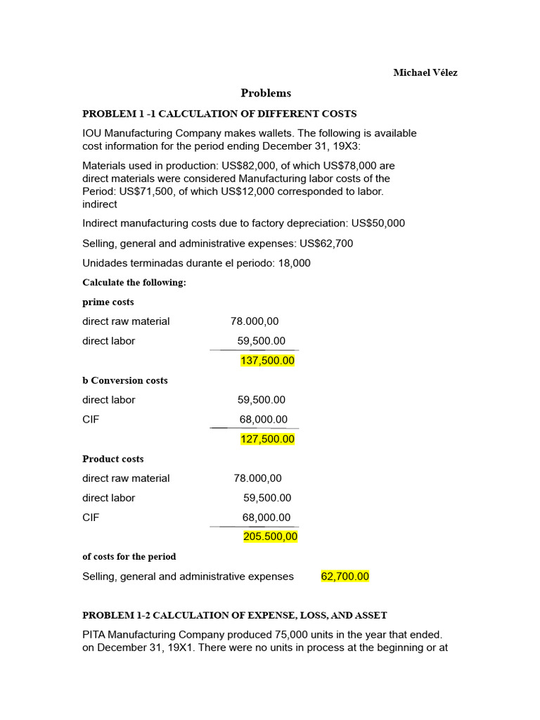 Cost Analysis for Manufacturing Companies | PDF | Cost Of Goods Sold ...