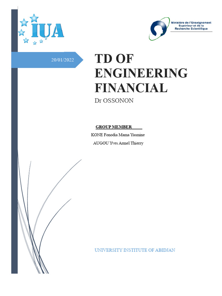 Financial Engineering TD | PDF | Depreciation | Book Value