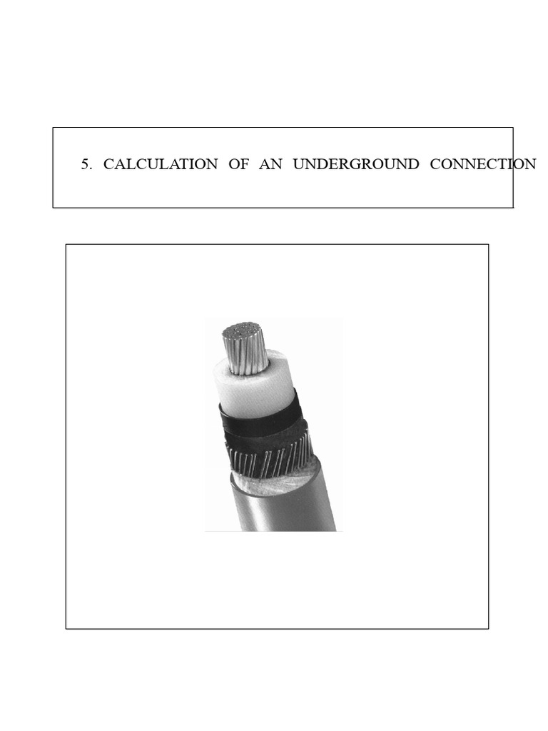 Underground Cable Connection Calculations | PDF | Electrical ...
