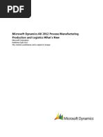 Microsoft Dynamics AX 2012 Process Manufacturing Production and Logistics Whats New