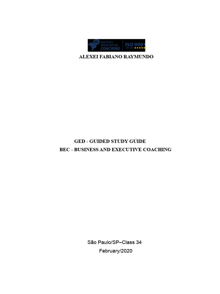 Business and Executive Coaching Guide | PDF | Goal | Leadership