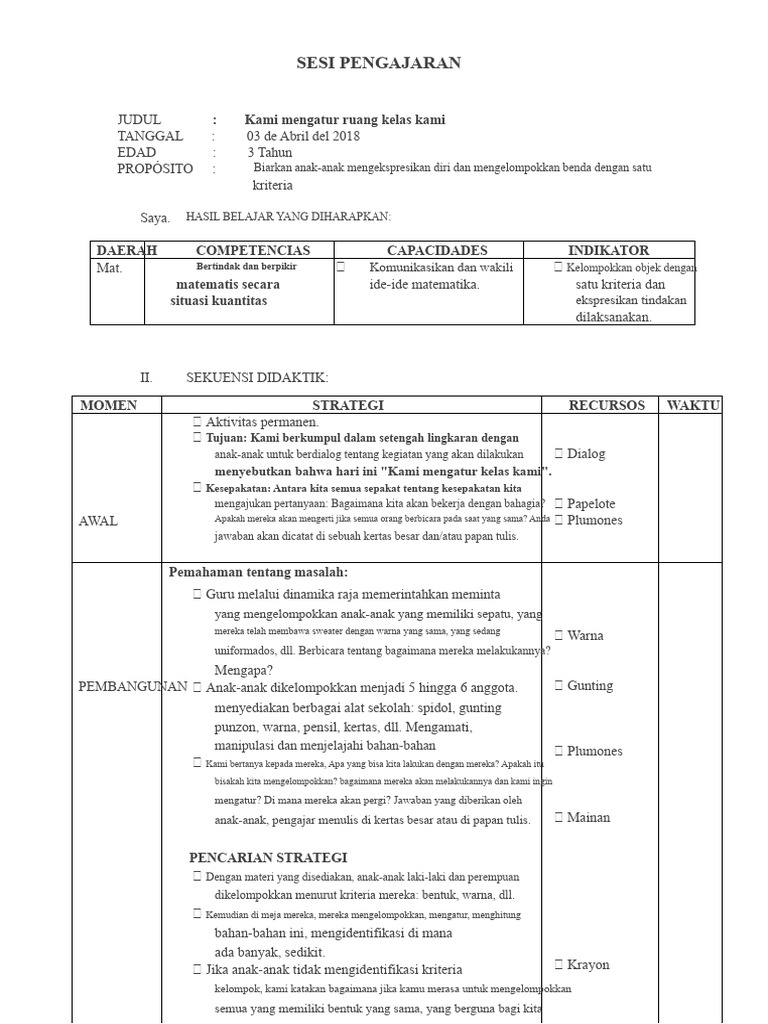 Mengelompokkan Objek dalam Kelas Matematika | PDF
