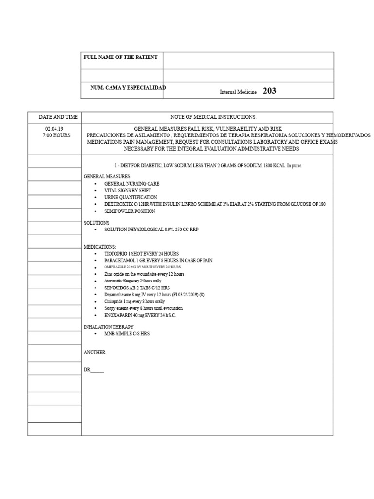 Medical Indications Internal Medicine | PDF