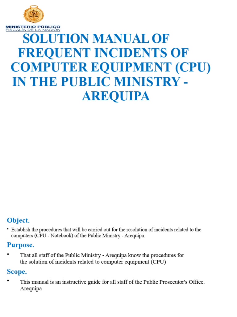 Manual For Solving Common Equipment Errors | PDF | Computer ...