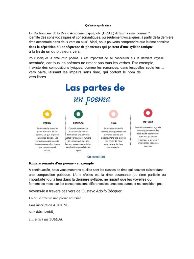 Types et exemples de rimes poétiques | PDF | Rime dans la poésie | Syllabe