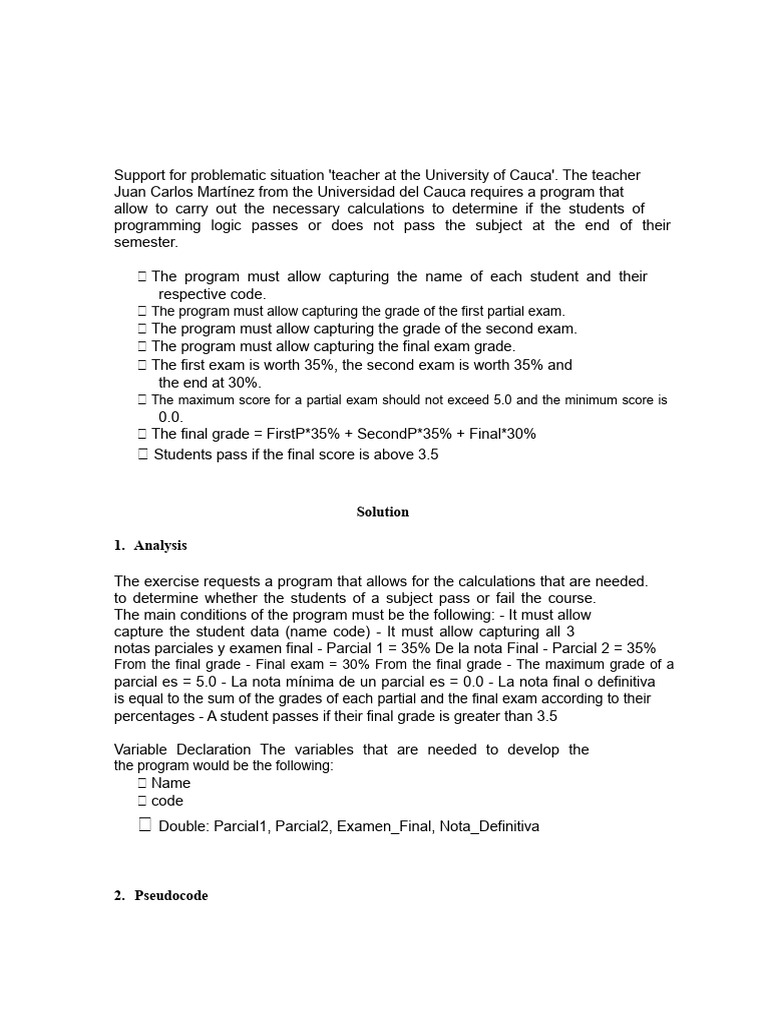 Student Grade Calculation Program | PDF | Integer (Computer Science ...