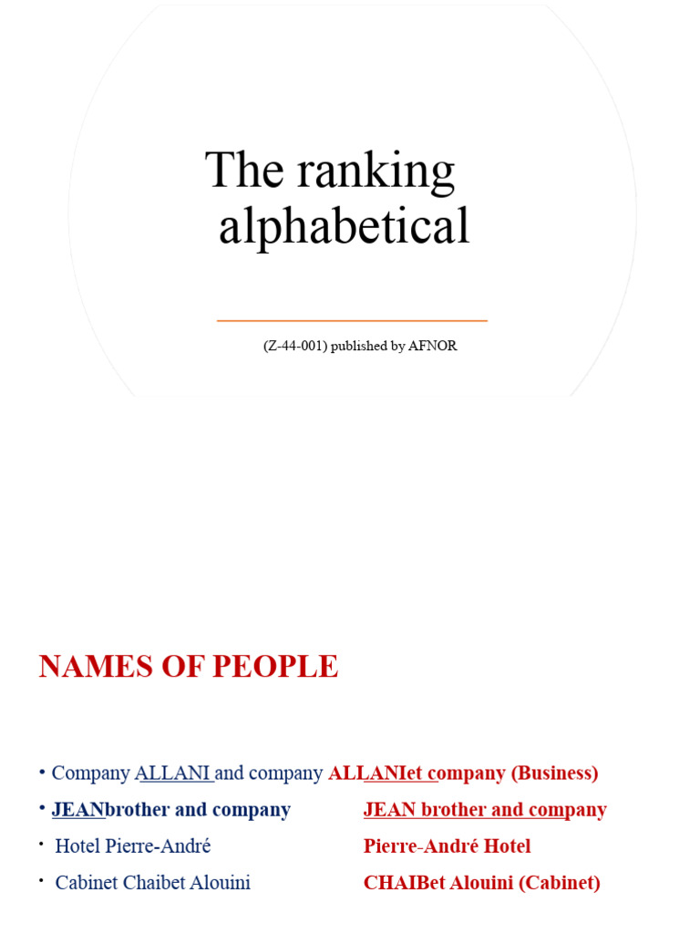 The Alphabetical Ranking 1 | PDF