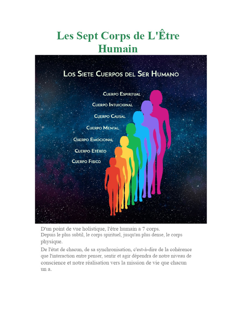 Comprendre les 7 Corps de l'Être Humain | PDF | Intuition | Émotions