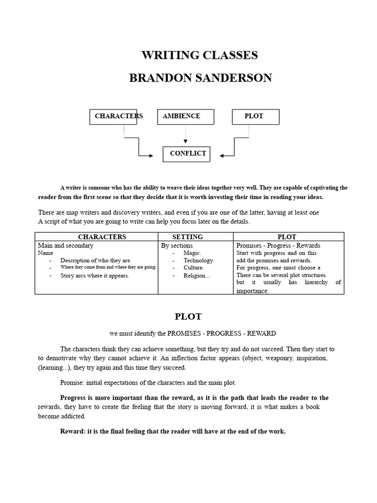 Writing Classes: Plot and Character Essentials | PDF | Narration | Plot ...