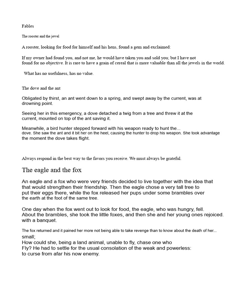 2 Short Fables | PDF
