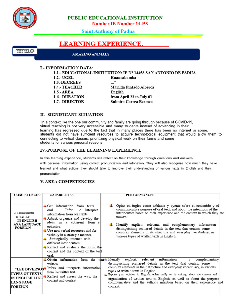 ENGLISH EXPERIENCE 2nd | PDF | English Language | Educational Assessment
