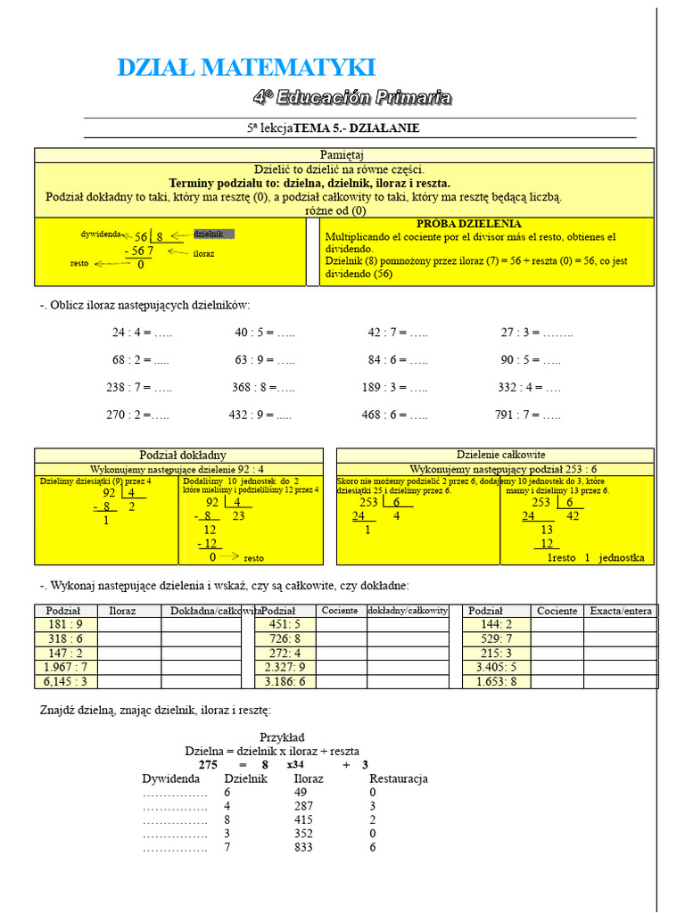 Lekcja | PDF