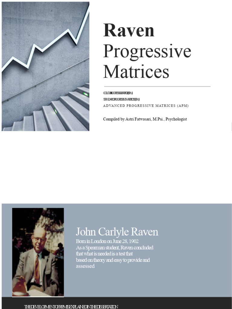 Overview of Raven Progressive Matrices | PDF | Learning | Cognitive Science