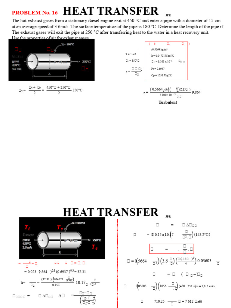 Heat Transfer Calculations in Pipes | PDF | Heat | Heat Transfer