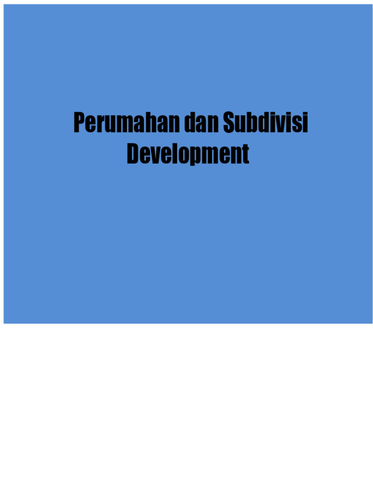 Panduan Subdivisi dan Perumahan Filipina | PDF