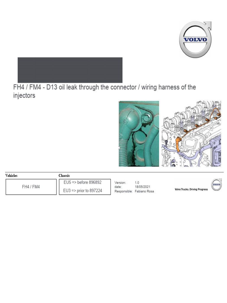 D13 Injector Connector Oil Leak Fix | PDF | Electrical Connector ...