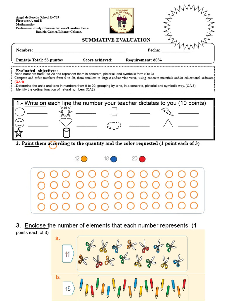 First Year Math Evaluation Guide | PDF | Mathematics