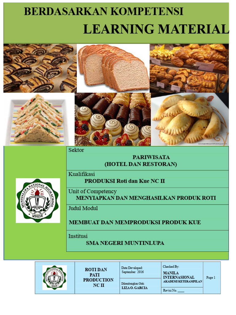 Produksi Roti Dan Kue NC II Manila | PDF