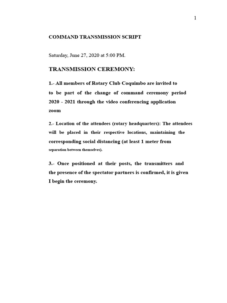 Handing Over Command 2020 - 2021 | PDF