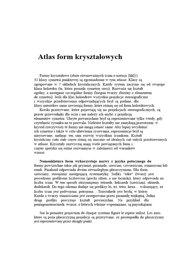 Atlas Form Kryształowych | PDF