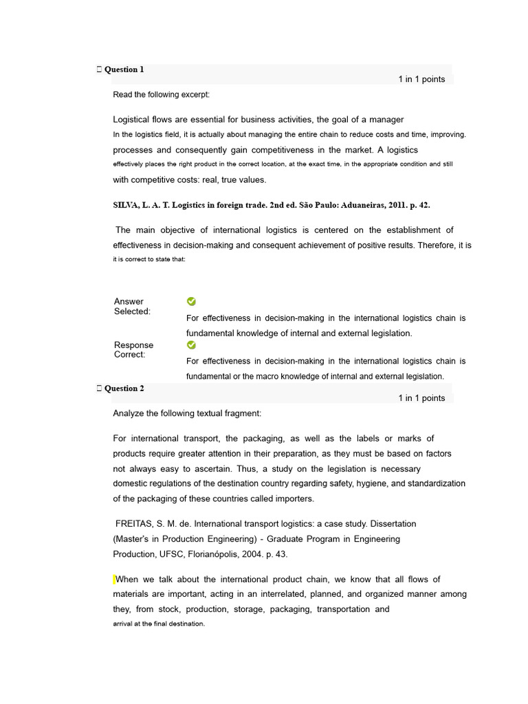 N2 - Pos0703 - International Logistics Management | PDF | Logistics ...