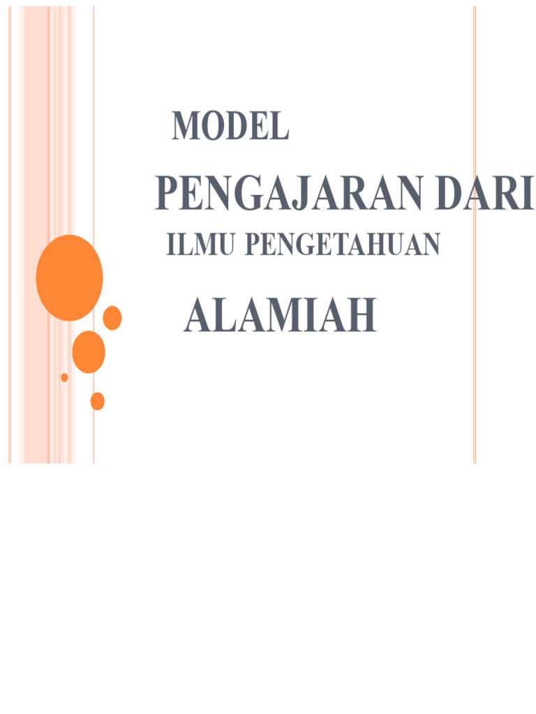 Model Pengajaran Ilmu Pengetahuan Alam | PDF