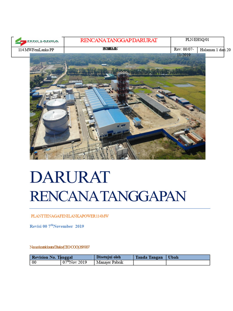 RENCANA TANGGAP DARURAT - Fase Operasional - Revisi 00 | PDF
