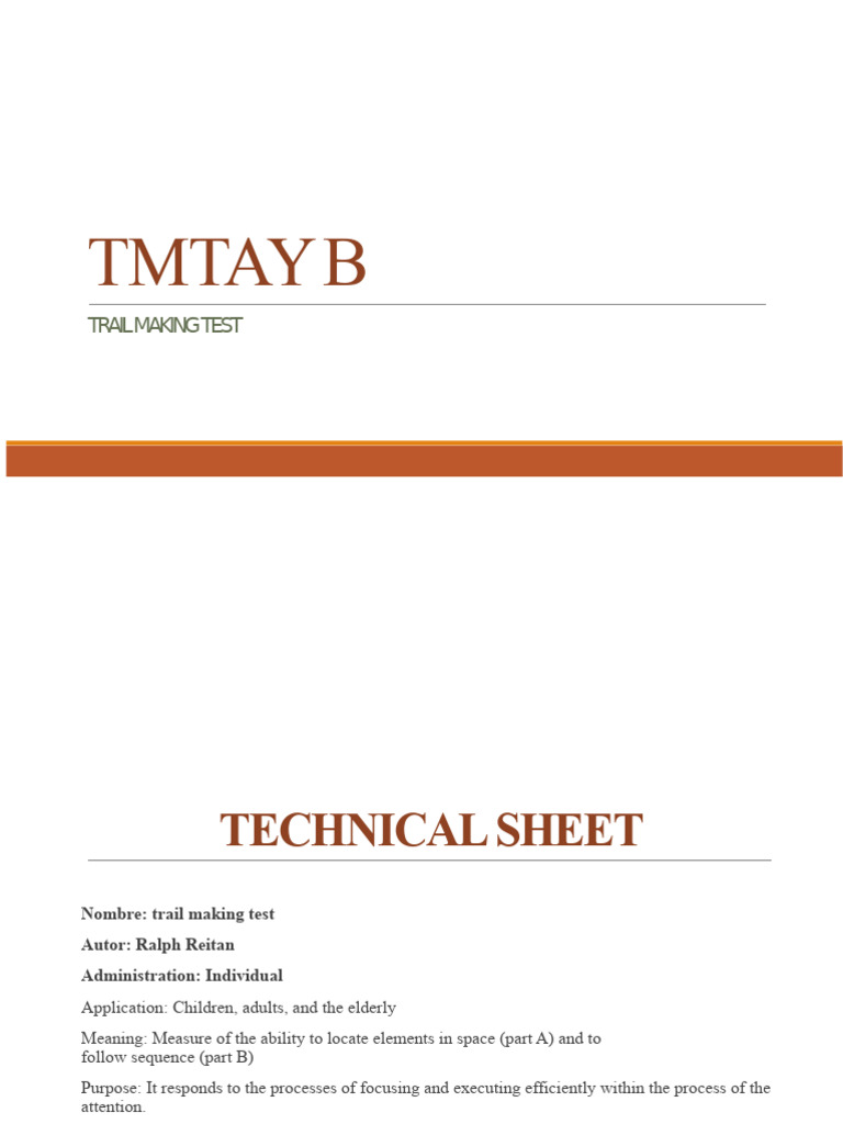 Trail Making Test Overview and Administration | PDF | Executive ...