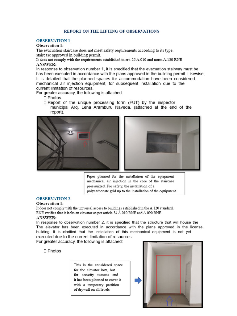 Safety Compliance Report for Building | PDF | Elevator