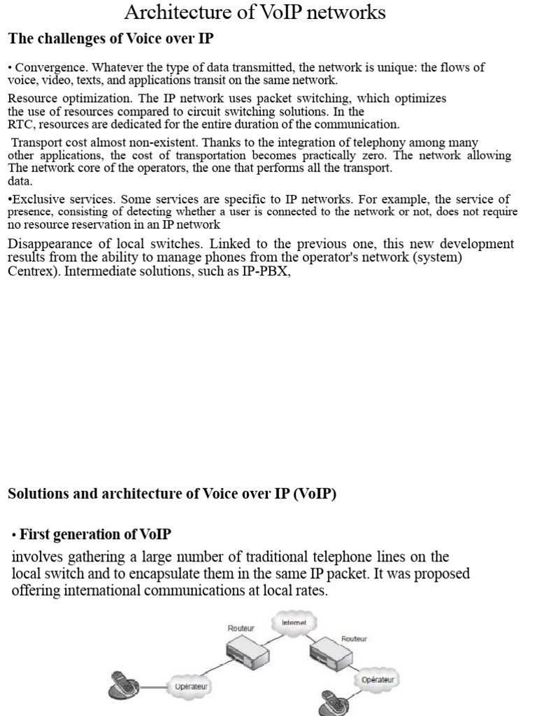 VoIP Network Architecture Explained | PDF | Voice Over Ip | Computer ...