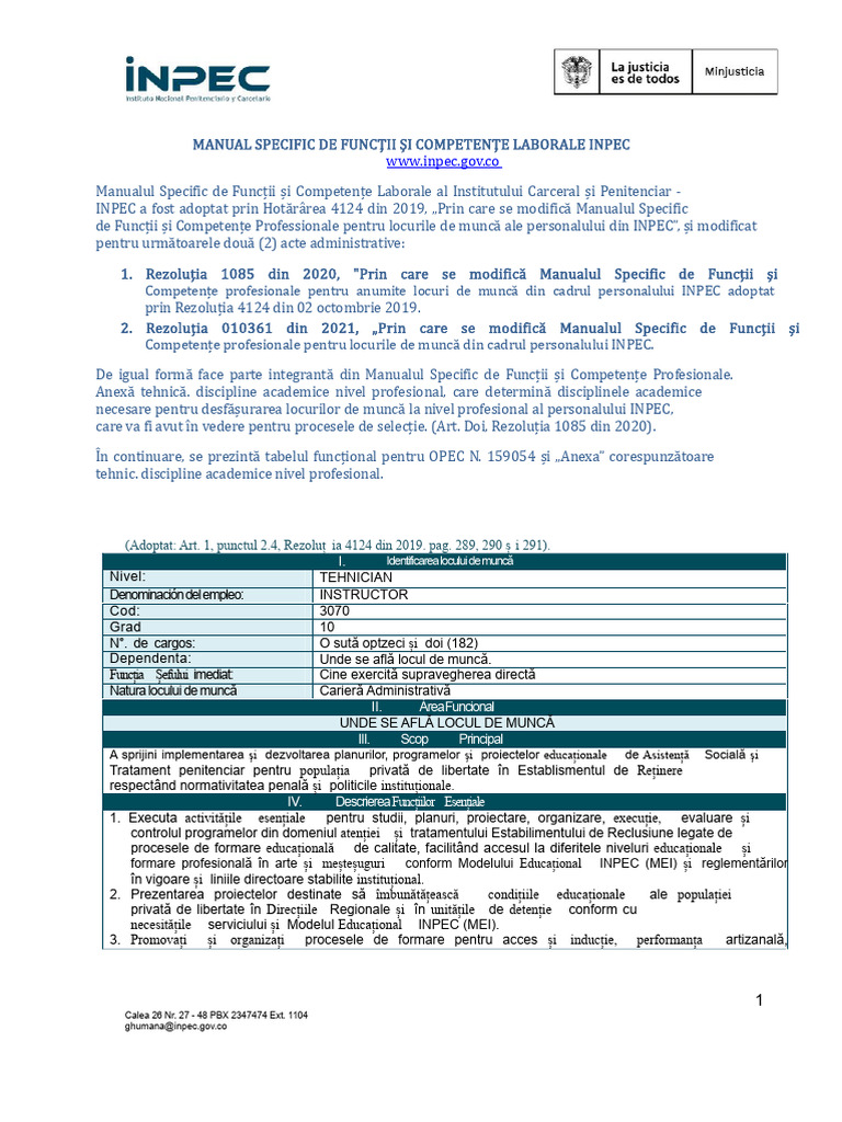 Manual Instructor Inpec | PDF