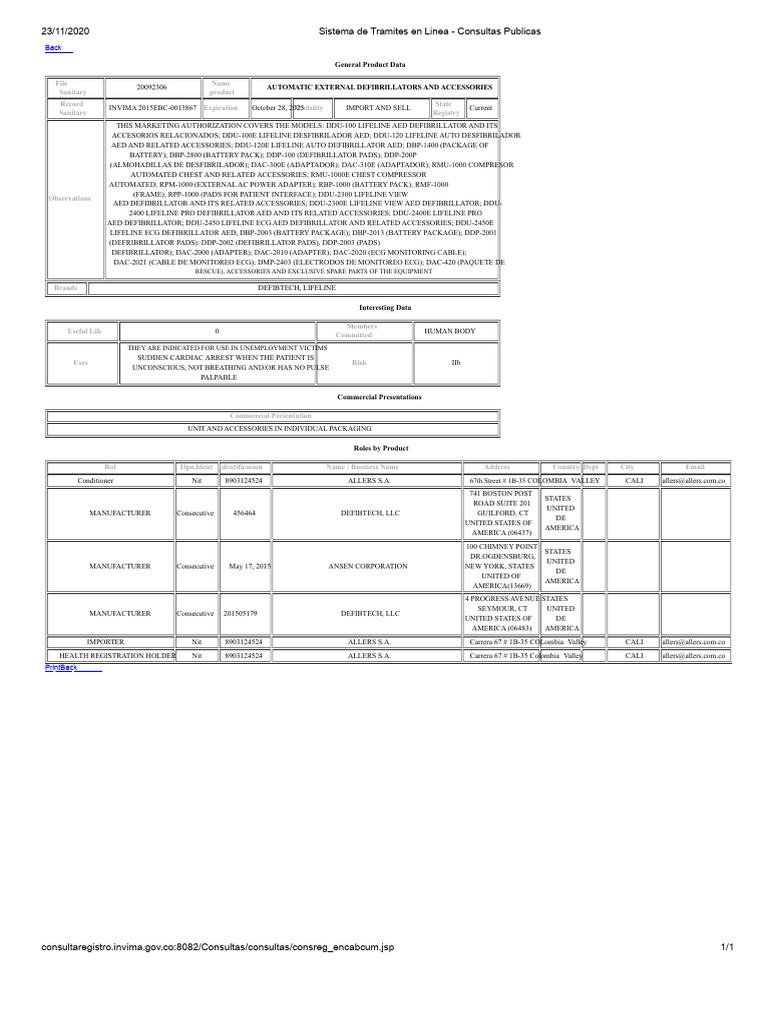 Lifeline AED Defibrillator Registration | PDF | Medicine | Medical ...