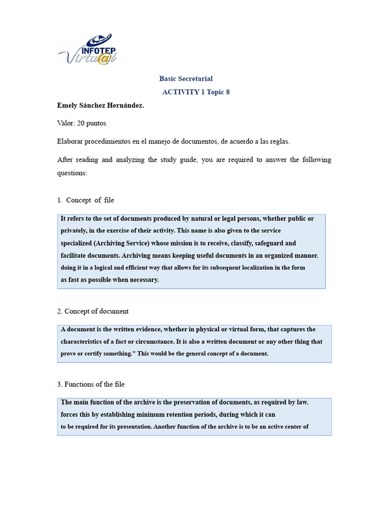 Activity 1 Topic 8 | PDF | Document | Concept